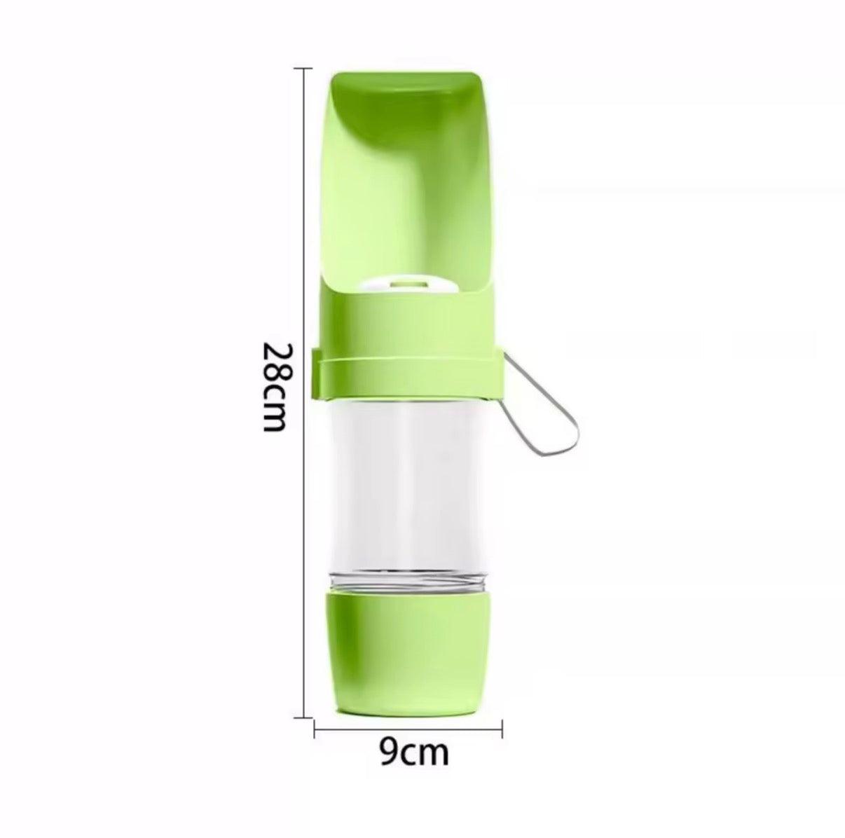 Gourde 2 en 1 Eau & Croquettes pour animaux de compagnie - Idéale Balade et Voyage