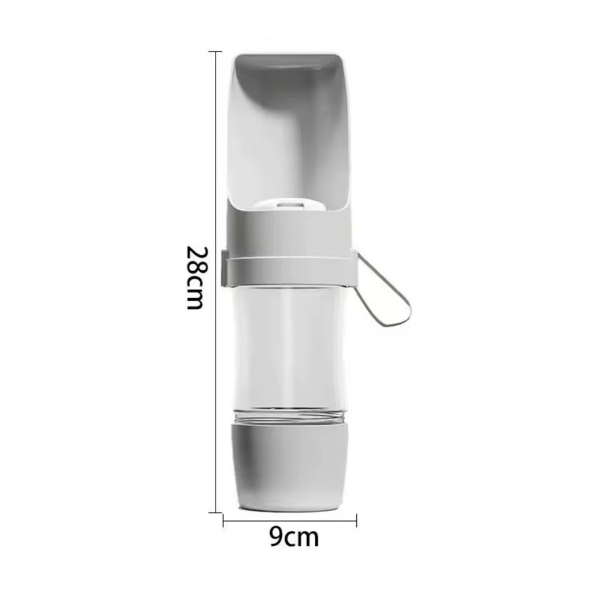 Gourde 2 en 1 Eau & Croquettes pour animaux de compagnie - Idéale Balade et Voyage